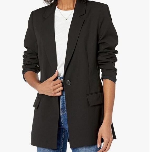 NWT The Drop Women's Blake Long Blazer, Black, Small - Picture 3 of 7